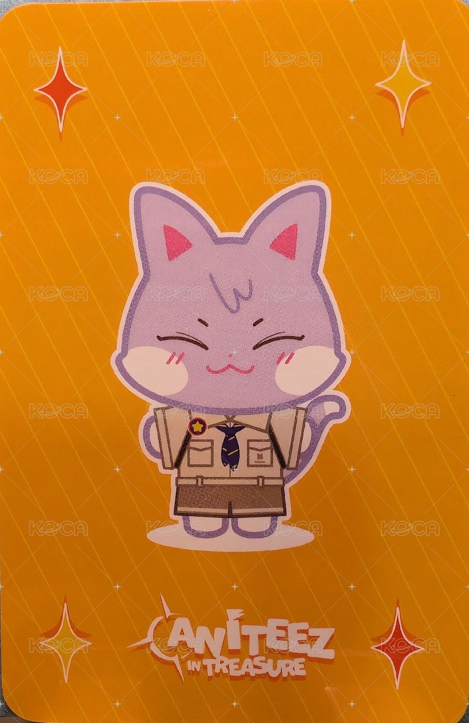 ANITEEZ IN TREASURE 周邊卡 GLITTER COASTER 背面