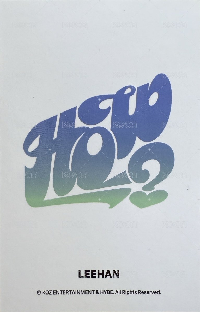 HOW? wvs 特典電腦卡冊 周邊卡  背面