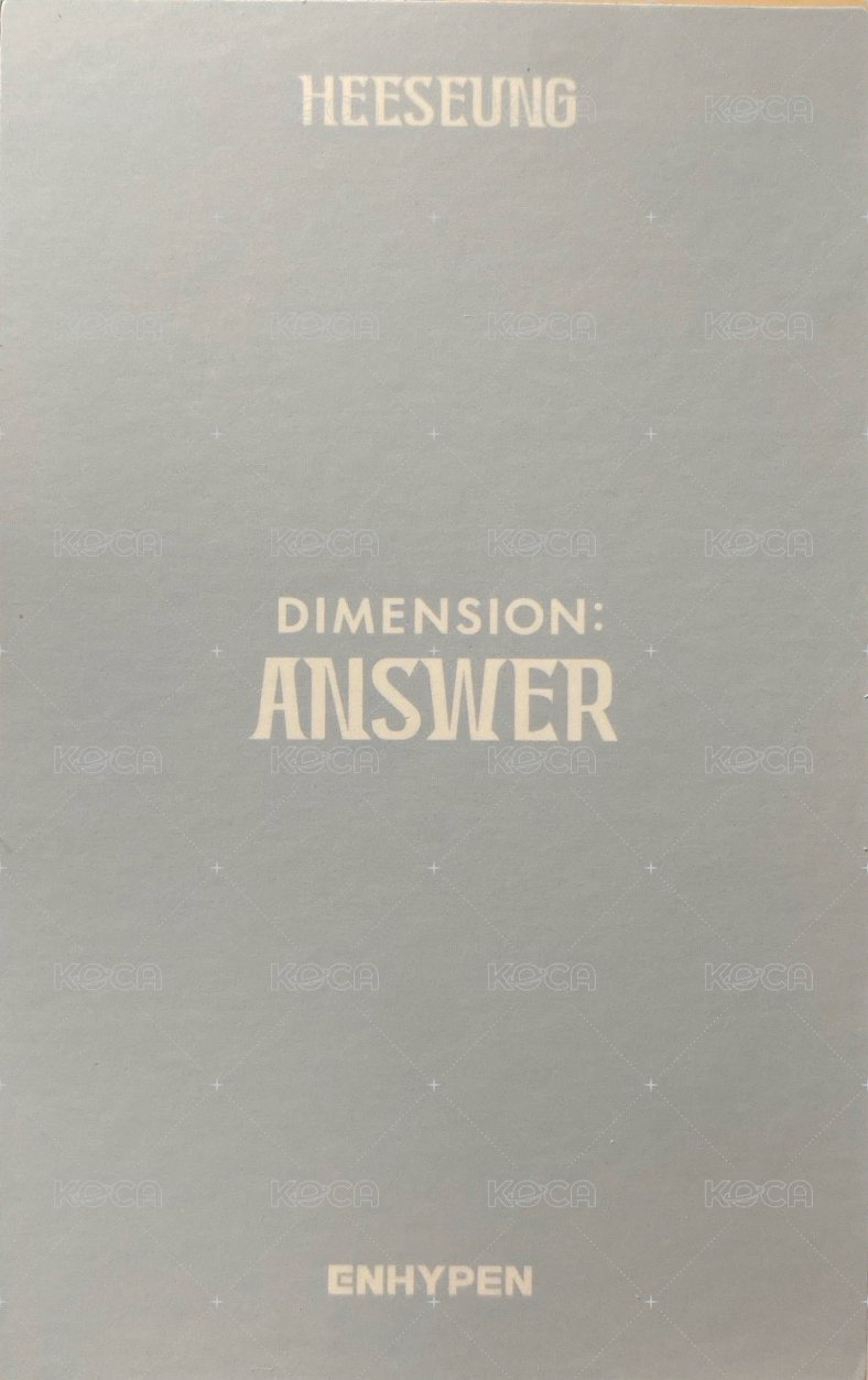 正一後續 專輯卡 Yet版 拍立得 背面