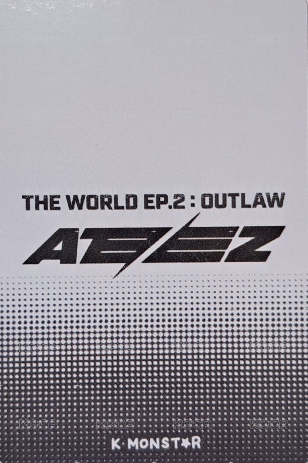 OUTLAW km 簽售卡 臺灣線下簽售 背面