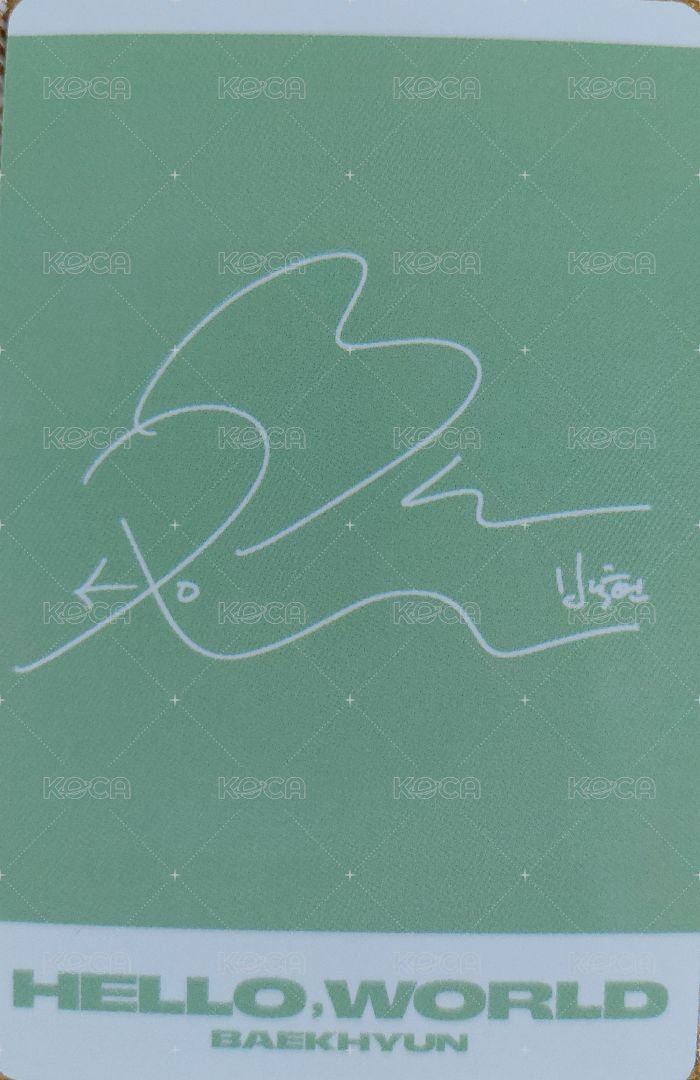 Hello, World 特典卡 伯賢Hello,World美通W版JC 背面