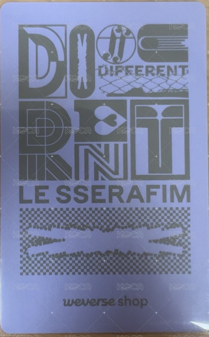 DIFFERENT wvs 預售 特典卡  背面