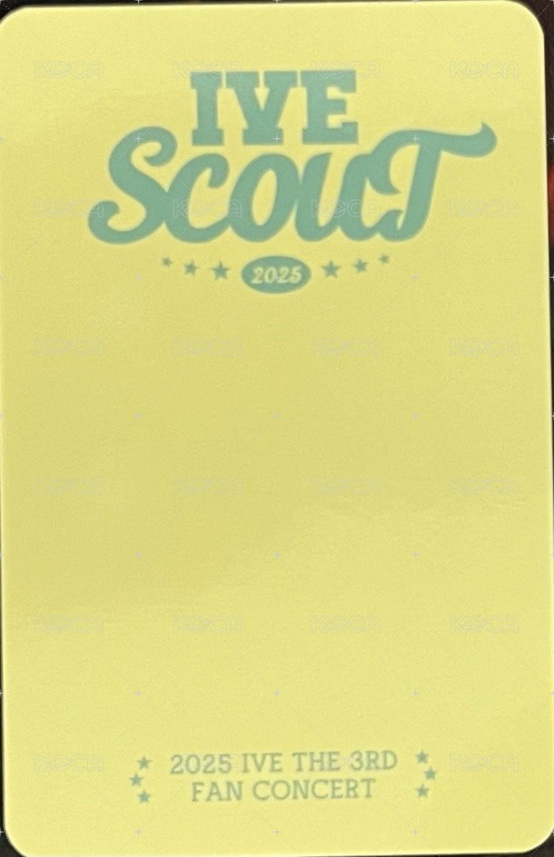 25’ FC IVE SCOUT 星船 周邊卡 2025FC  立牌卡李瑞 背面