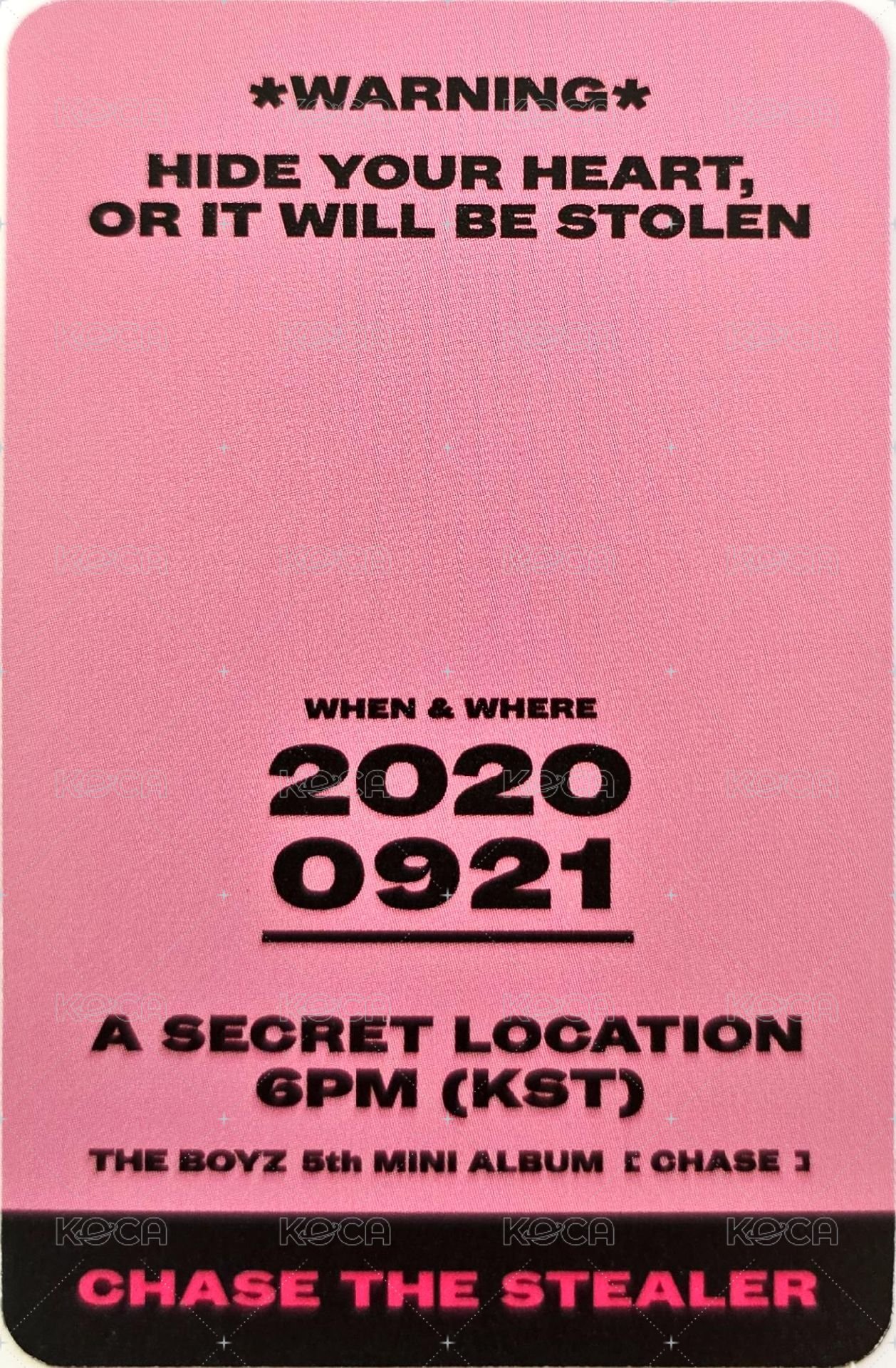 CHASE 專輯卡  背面