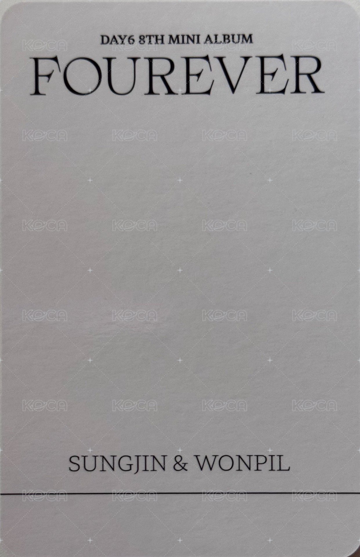 迷八 一般專 專輯卡 雙人卡 背面