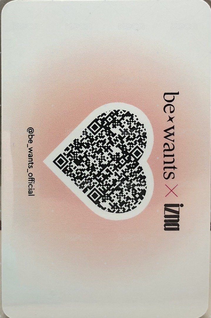 bewants代言 代言卡 1.0 團卡 背面