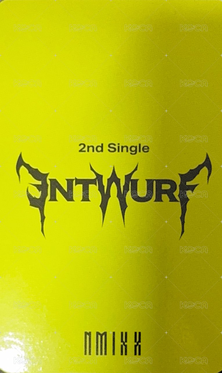 ENTWURF mp 預售 特典卡  背面