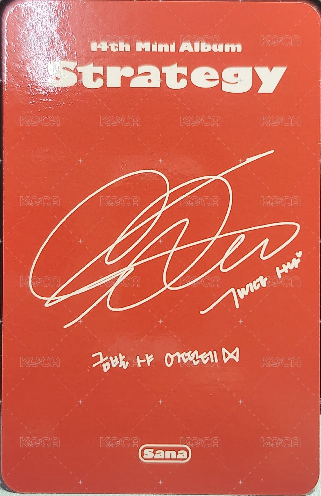 STRATEGY 專輯卡  背面