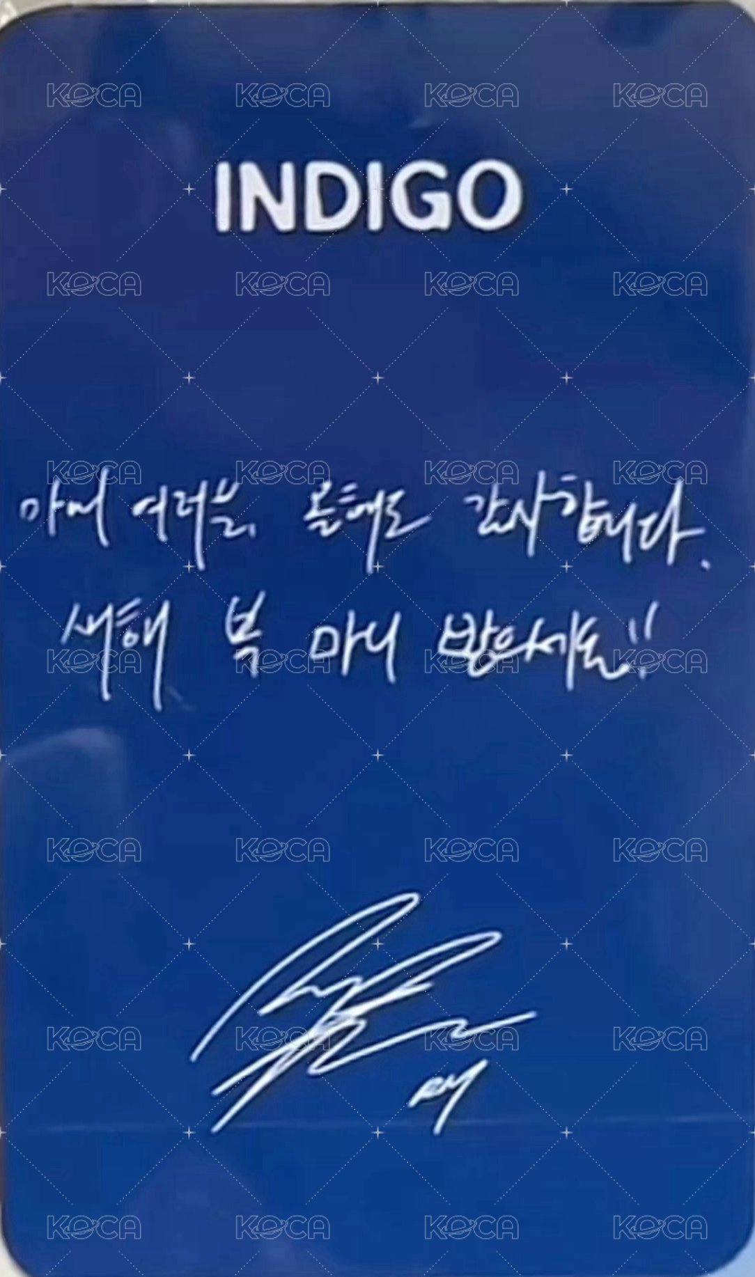 INDIGO pst 幸運卡  背面