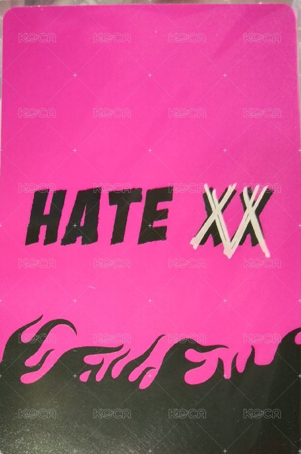 HATE XX 專輯卡 HATE ver. 背面