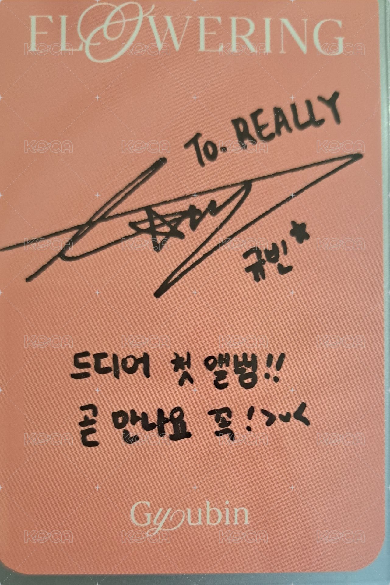 Flowering 專輯卡  背面