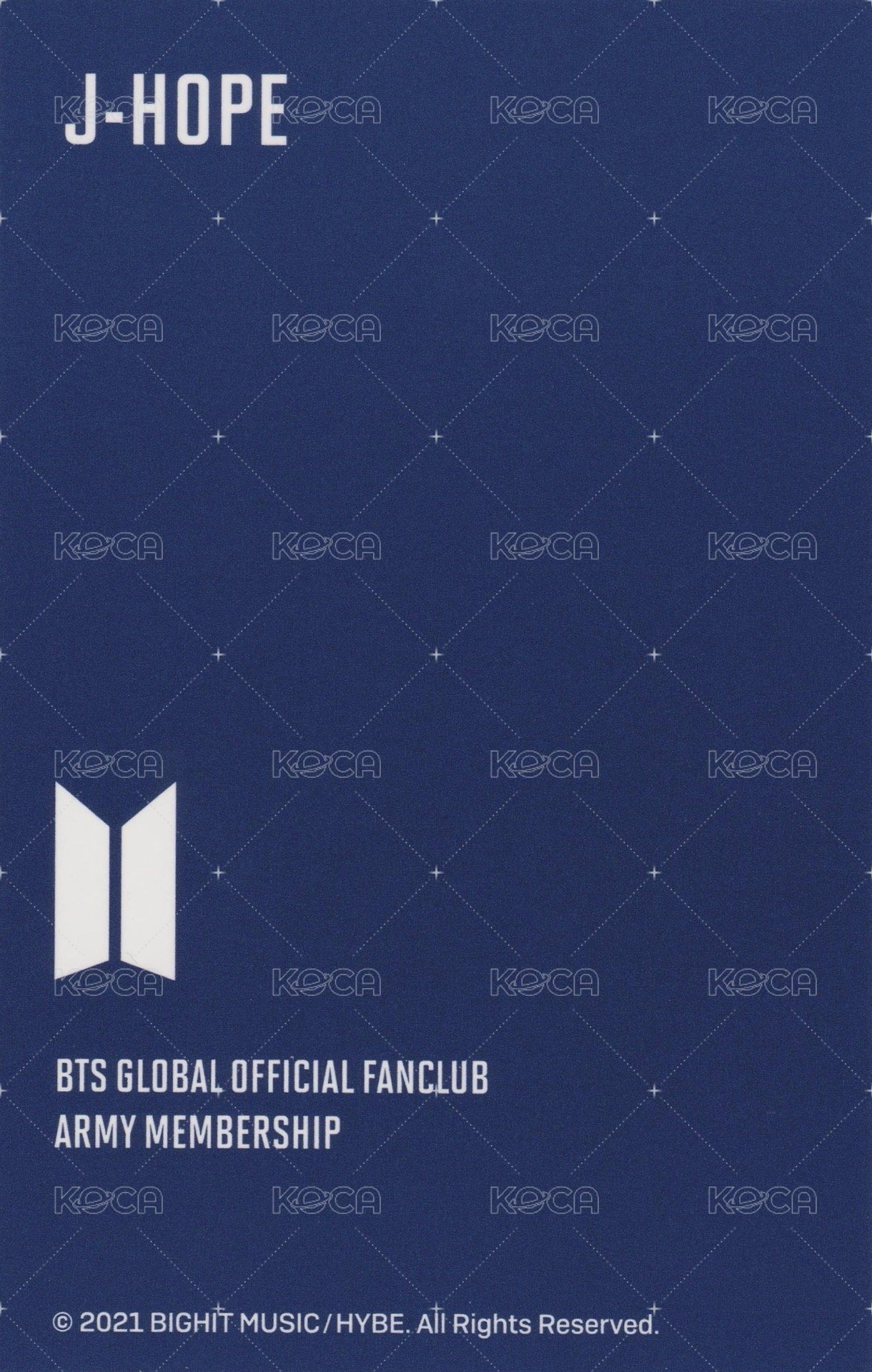 ARMY 會員禮卡 八期 背面