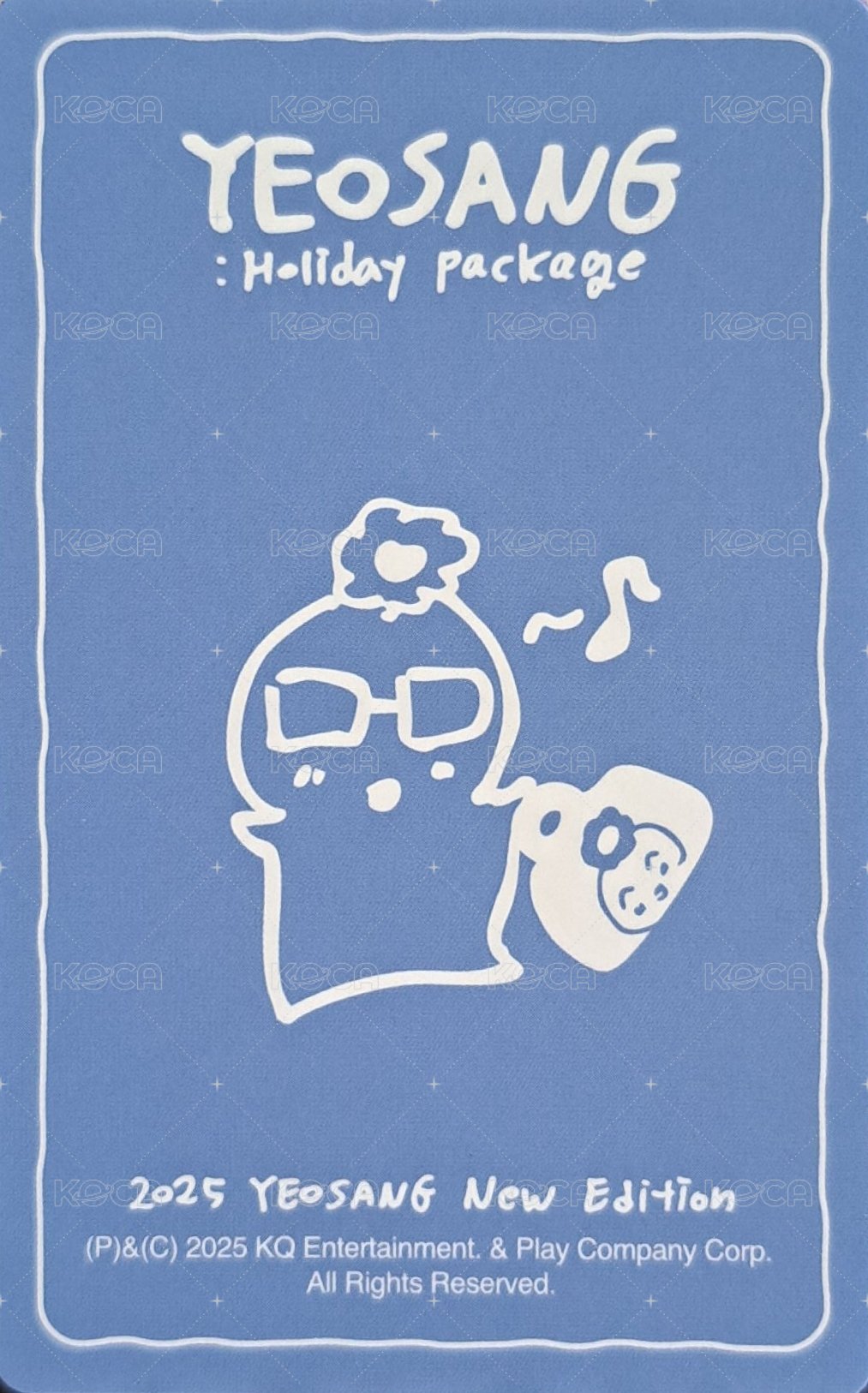 [YEOSANG] : Holiday package 周邊卡  背面