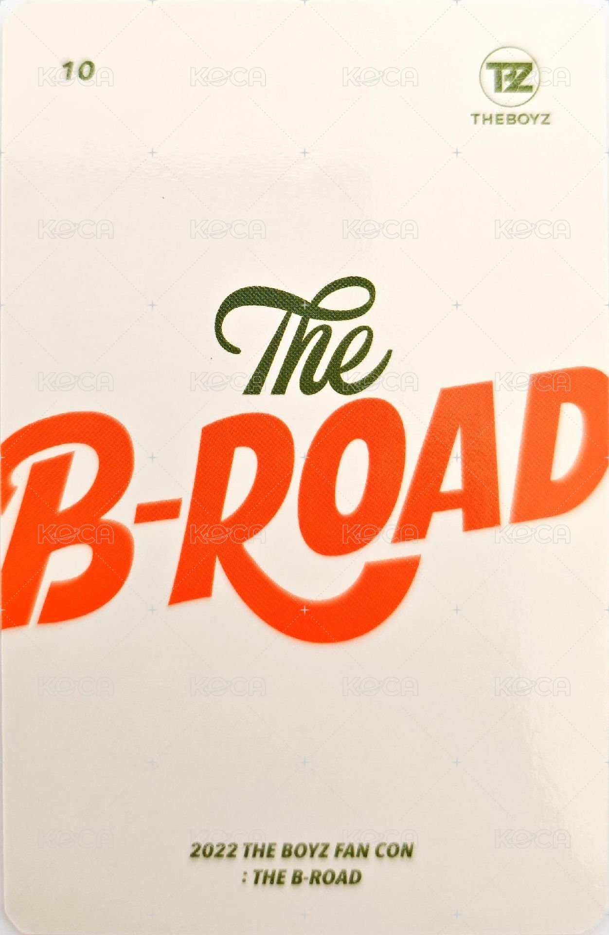 2022 THE BOYZ FAN CON : THE B-ROAD 隨機卡  背面