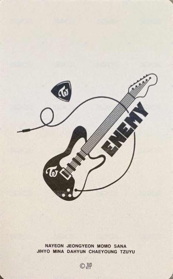 ENEMY JYP JAPAN 日週 滿額卡  背面