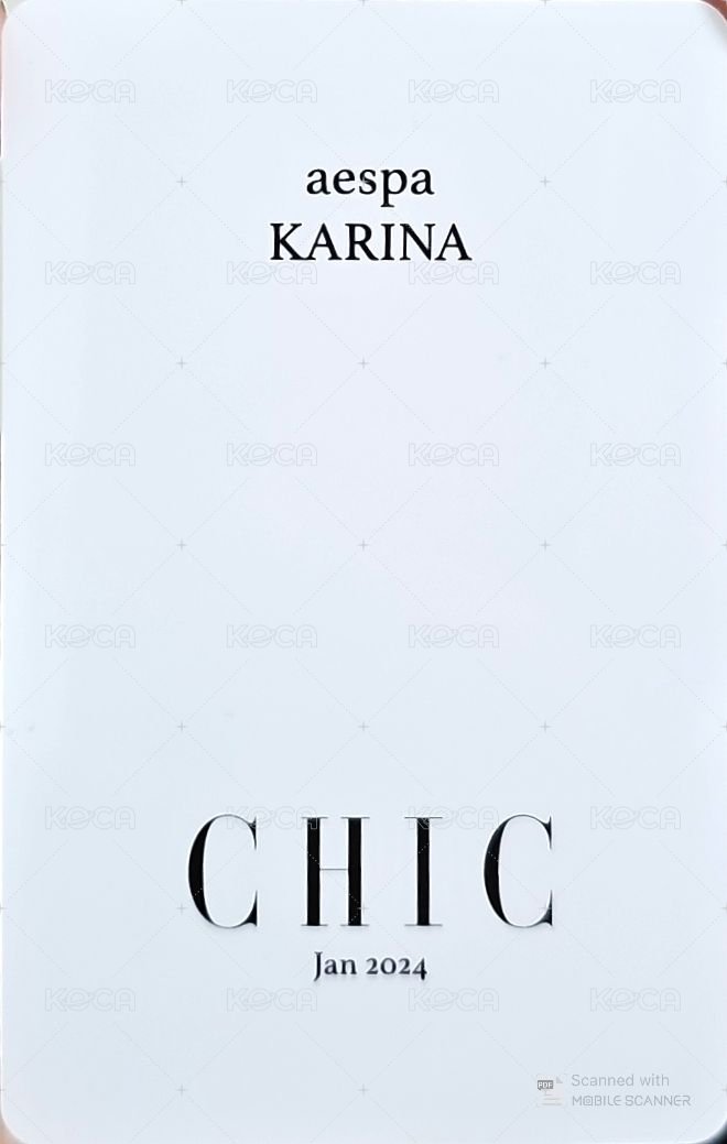 雜誌卡 CHIC 雜誌卡 背面