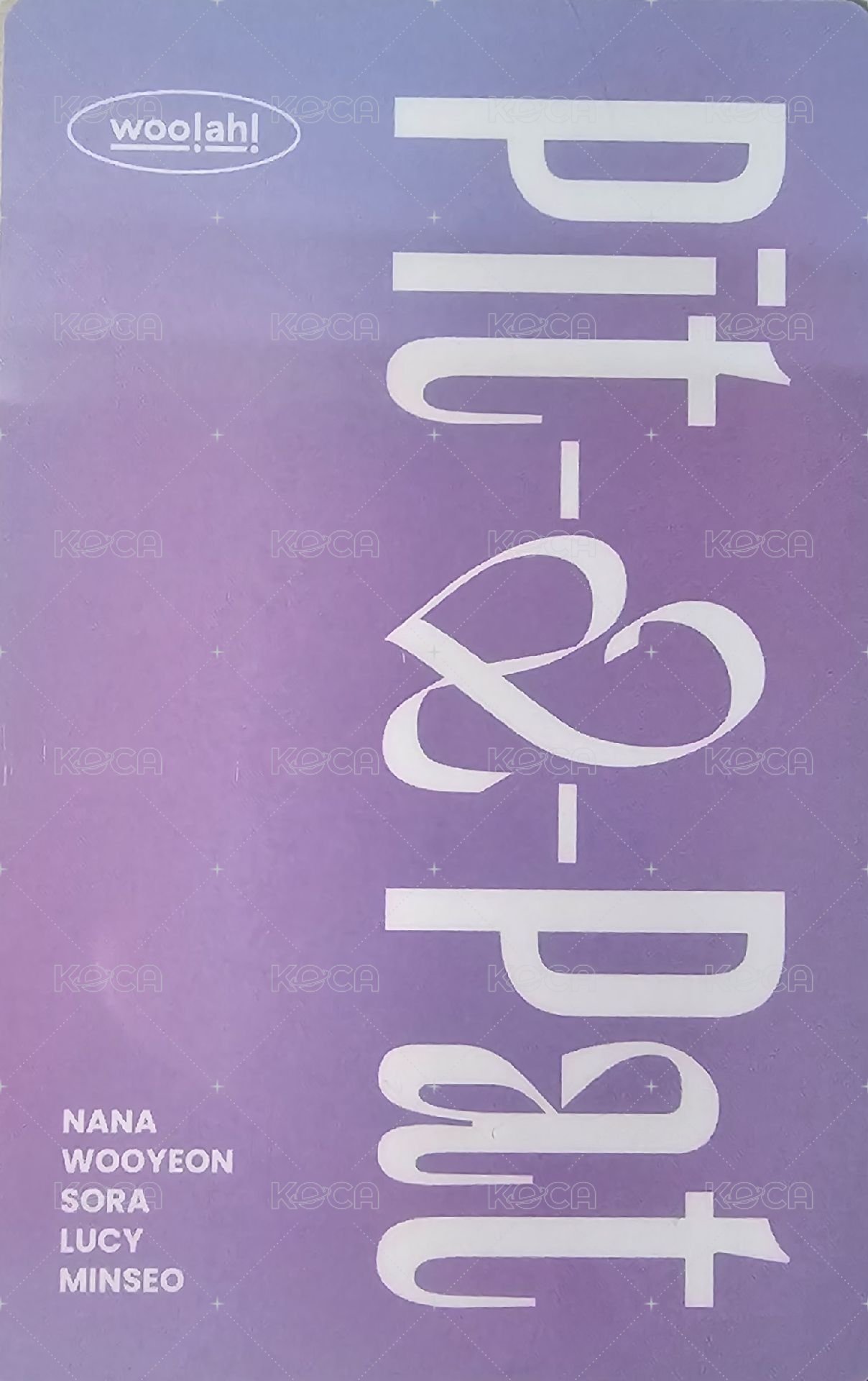 Pit-a-Pat 專輯卡 poca版專卡 背面