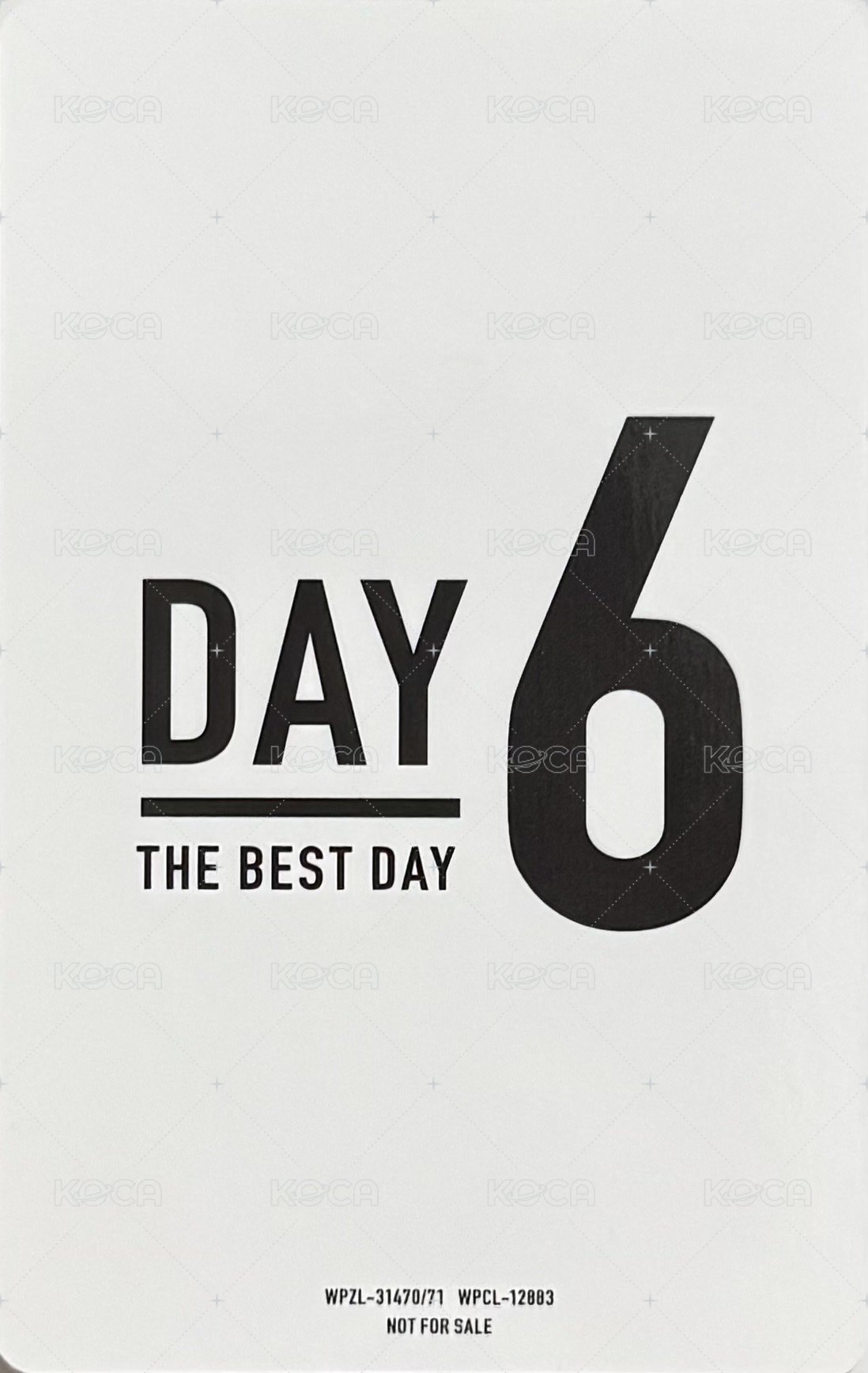 THE BEST DAY 專輯卡  背面