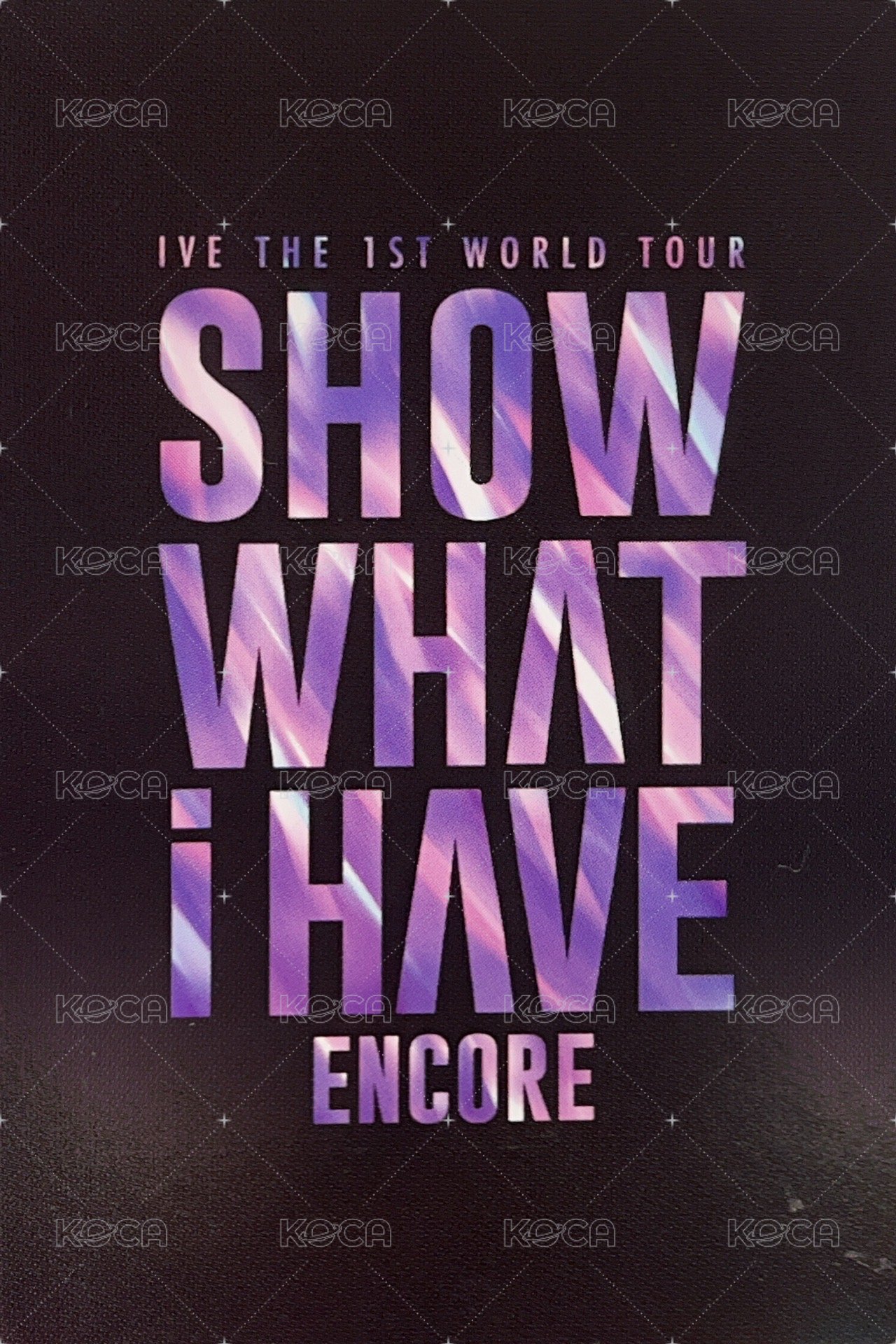 SHOW WHAT I HAVE 隨機卡 安可場 背面