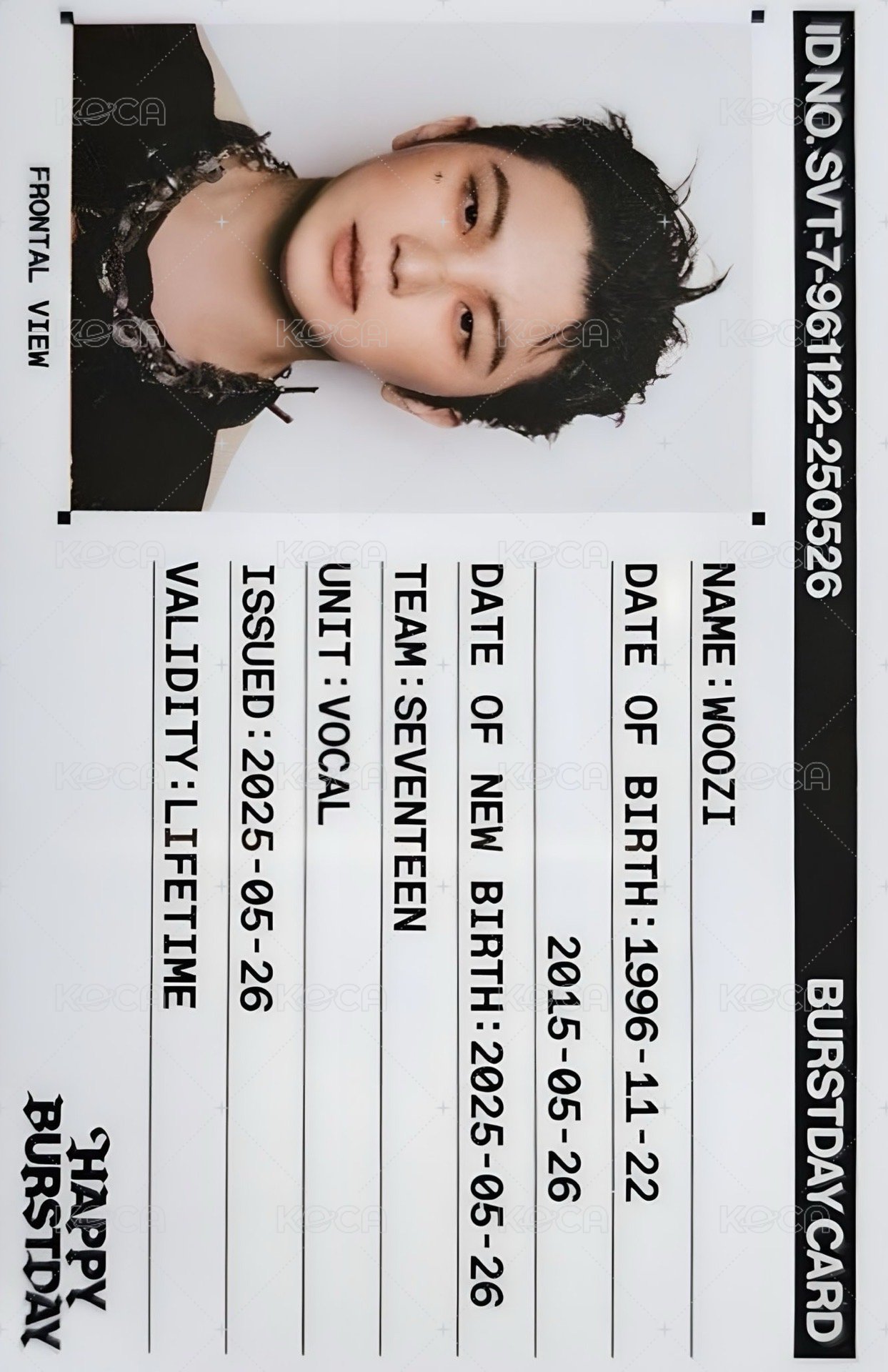 正五 專輯卡 正規五｜NEW BURSTDAY ver. ID卡 正面