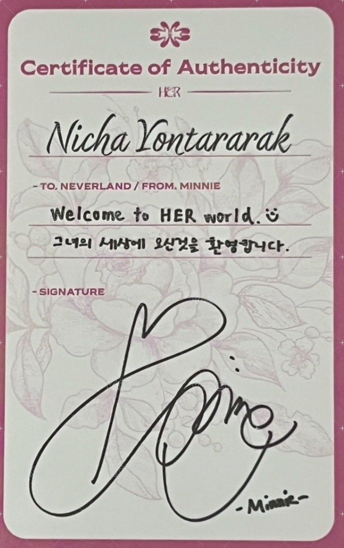 HER 專輯卡  背面