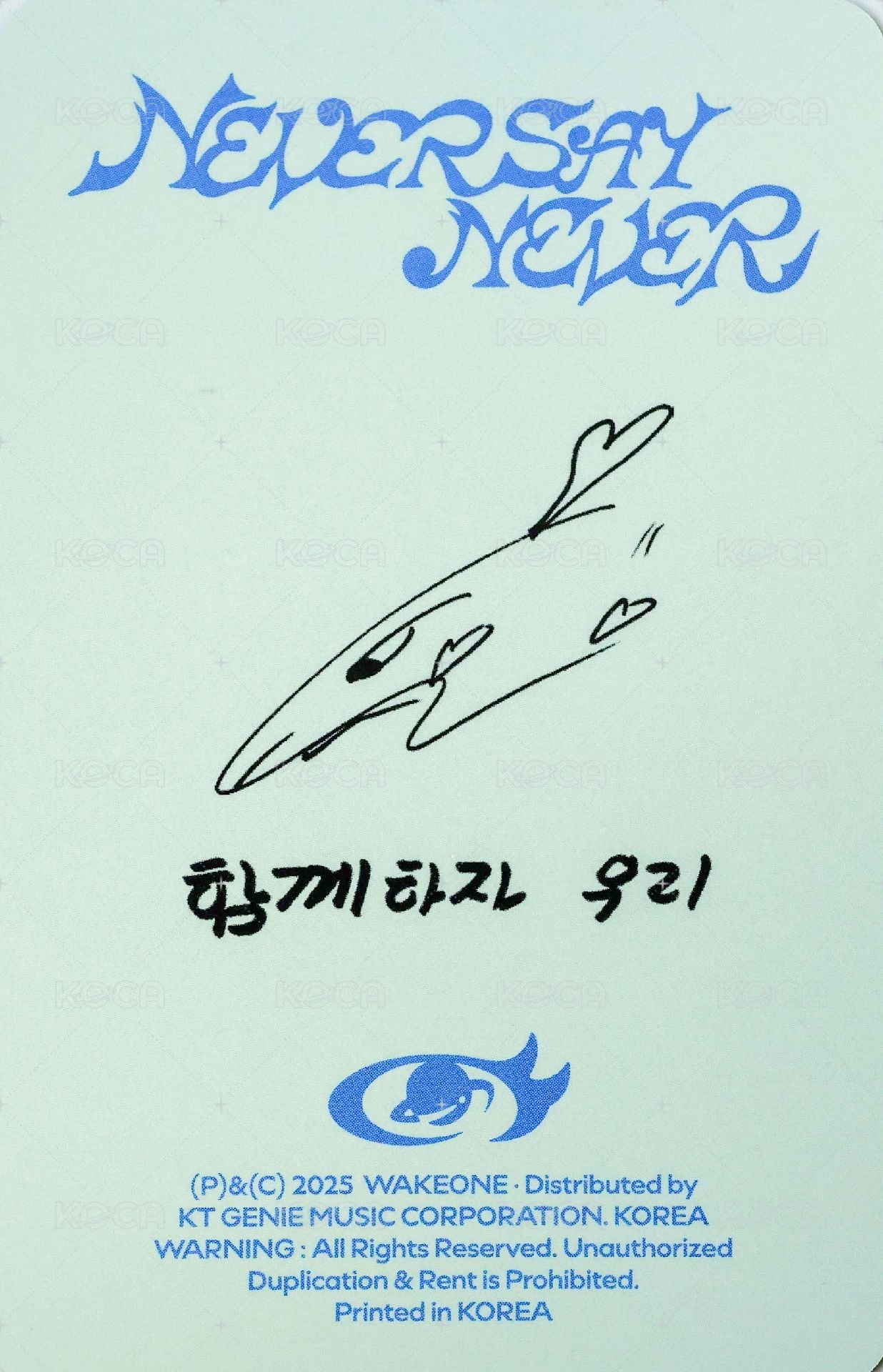 正規一 專輯卡 ORDINARY ver. 背面