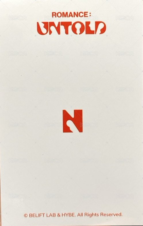 正二 戒指項鍊A ver. 周邊卡  背面