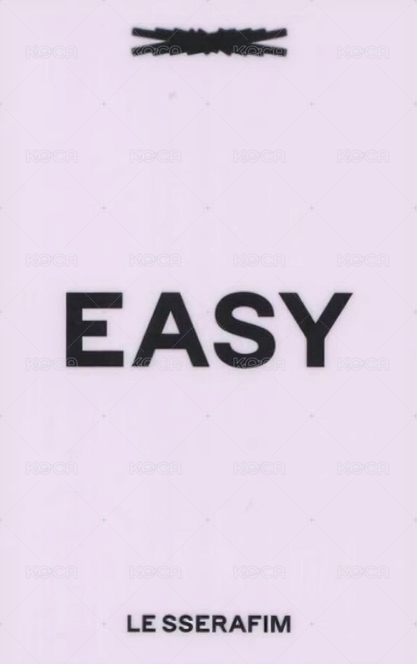 EASY yes24 預售 特典卡 單封PVC ver. 背面