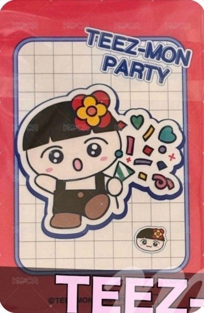 TEEZ-MON POP UP SHOP IN JAPAN 周邊卡 MASCOT PLUSH  背面