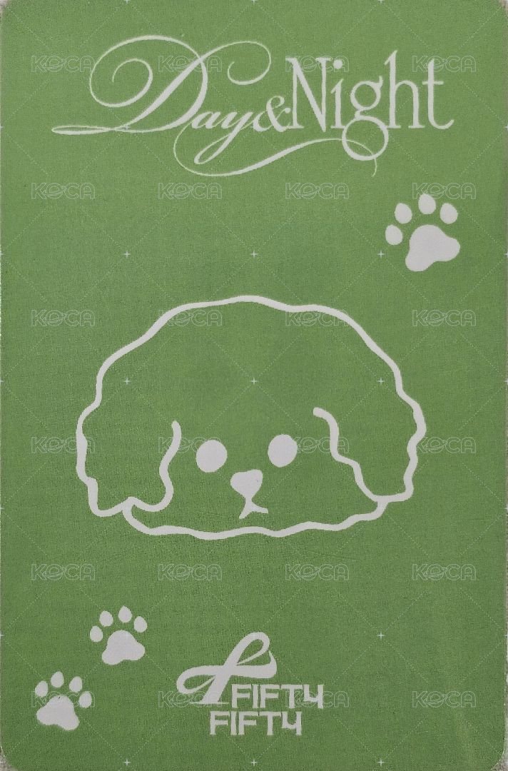 Day & Night am 特典卡 Day&Night 預售 - 小狗ver 背面