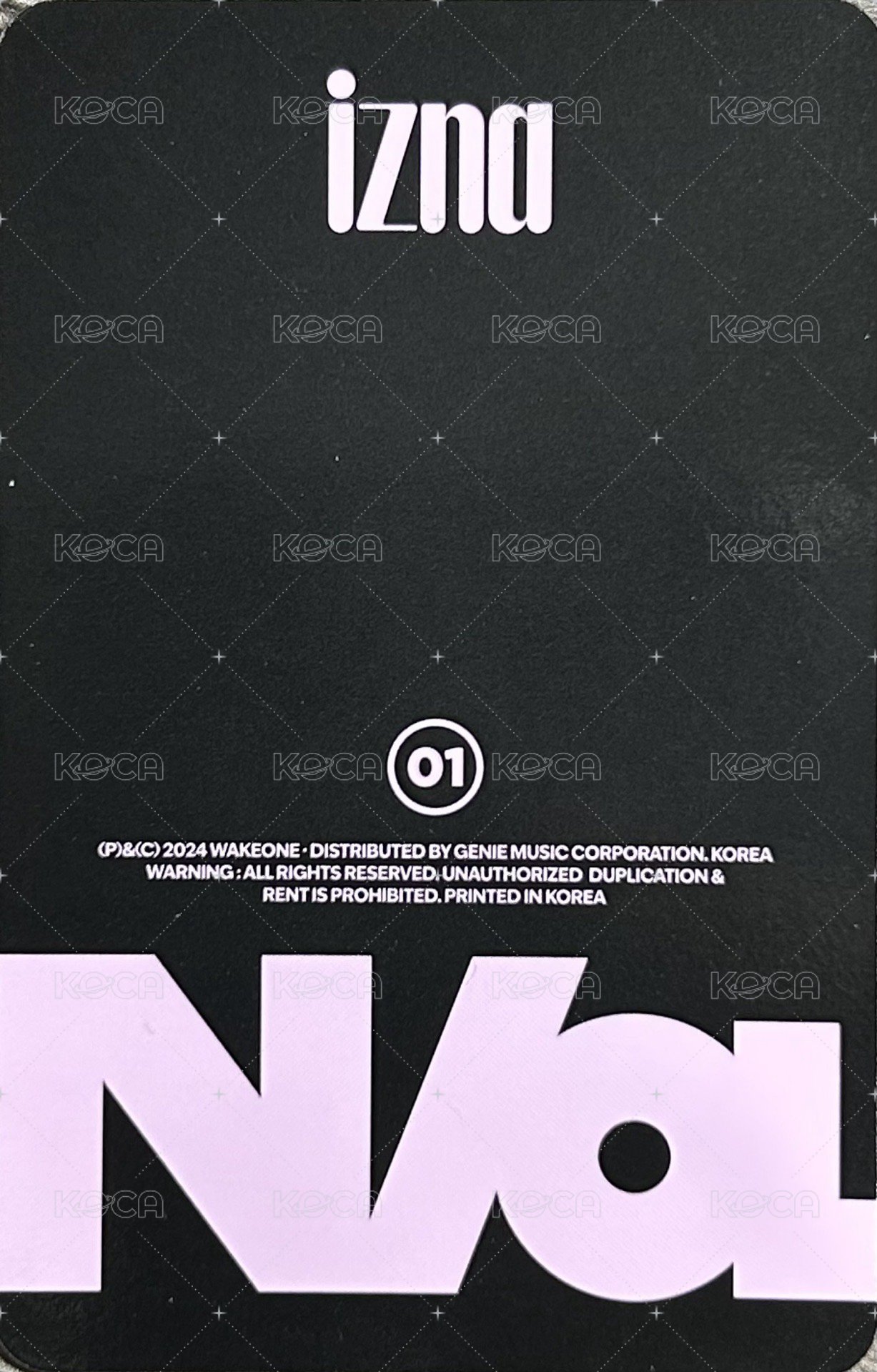 迷一 專輯卡 合照隨機卡（na ver.） 背面