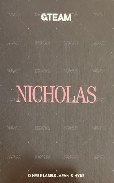 2025 Fanmeeting - &︎❤ 隨機卡  背面