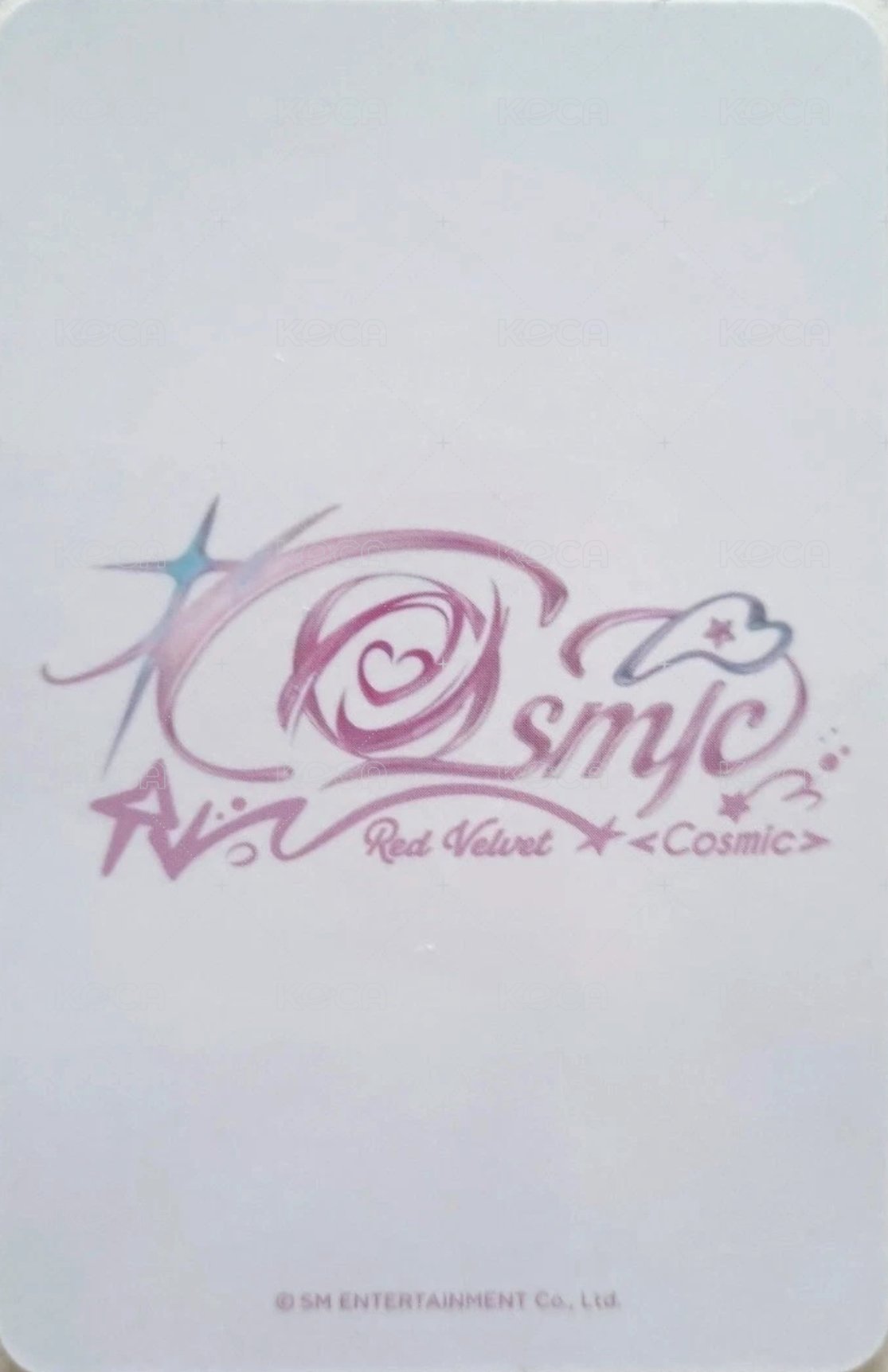 Cosmic sm 預售 特典卡  背面
