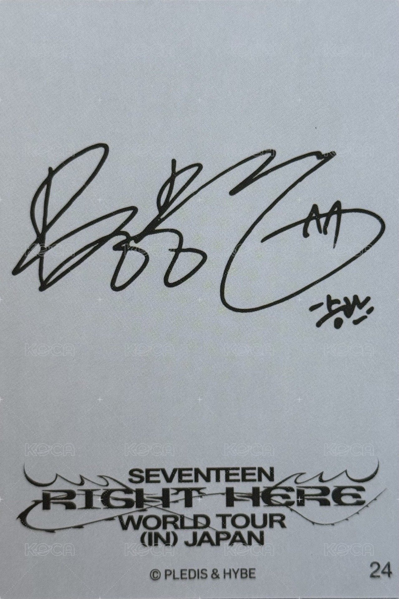 RIGHT HERE 隨機卡 日巡卡包卡 24 背面