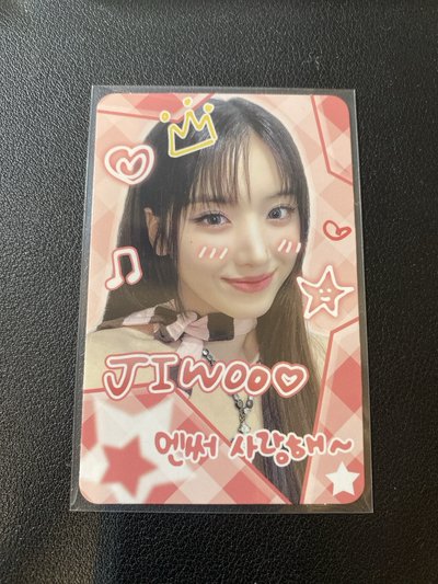 NMIXX Jiwoo ms特典卡 塗鴉友