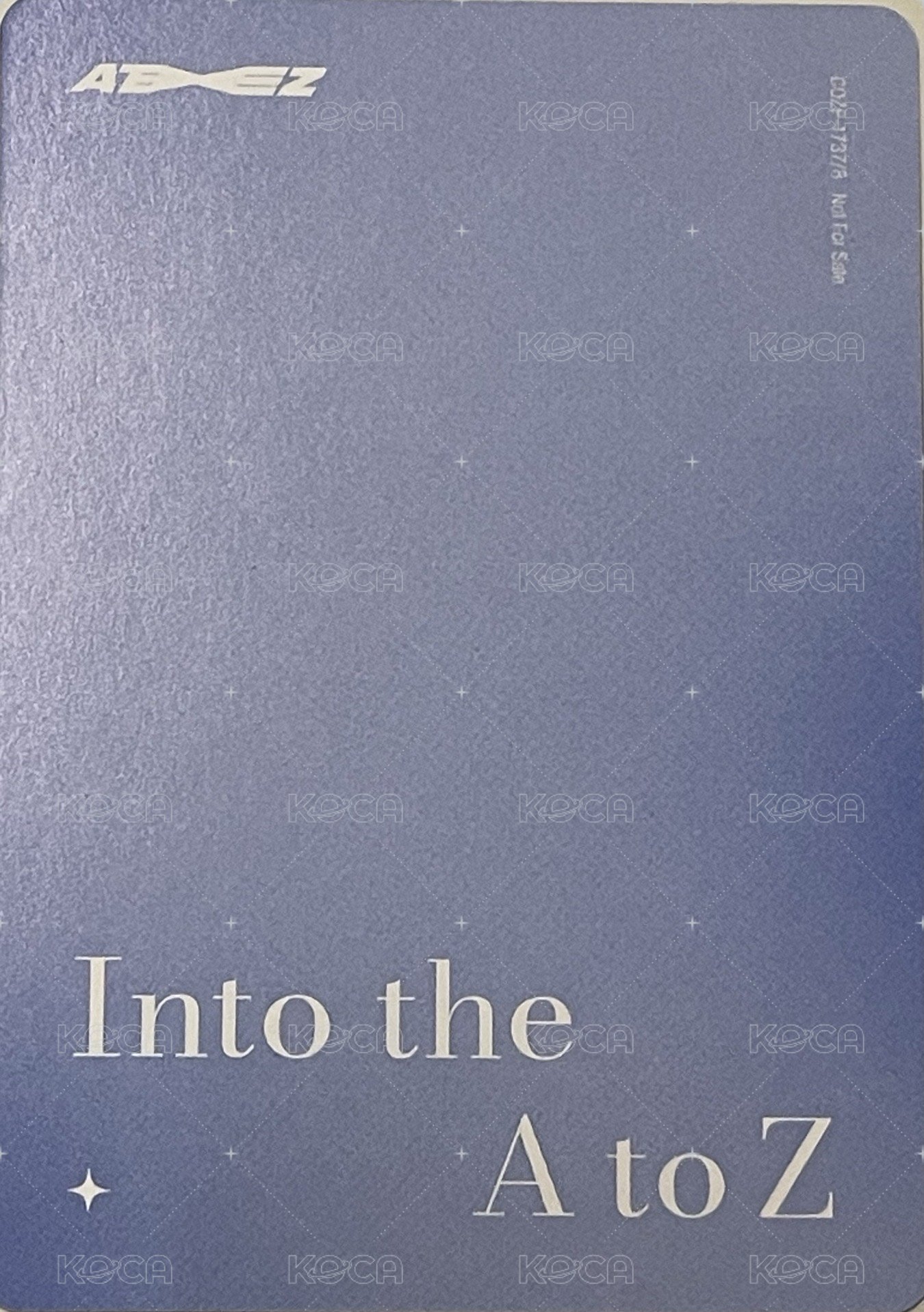 Into the A to Z 專輯卡 初回限定盤 背面