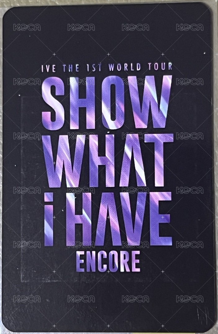 SHOW WHAT I HAVE 隨機卡 世巡刮刮卡 背面