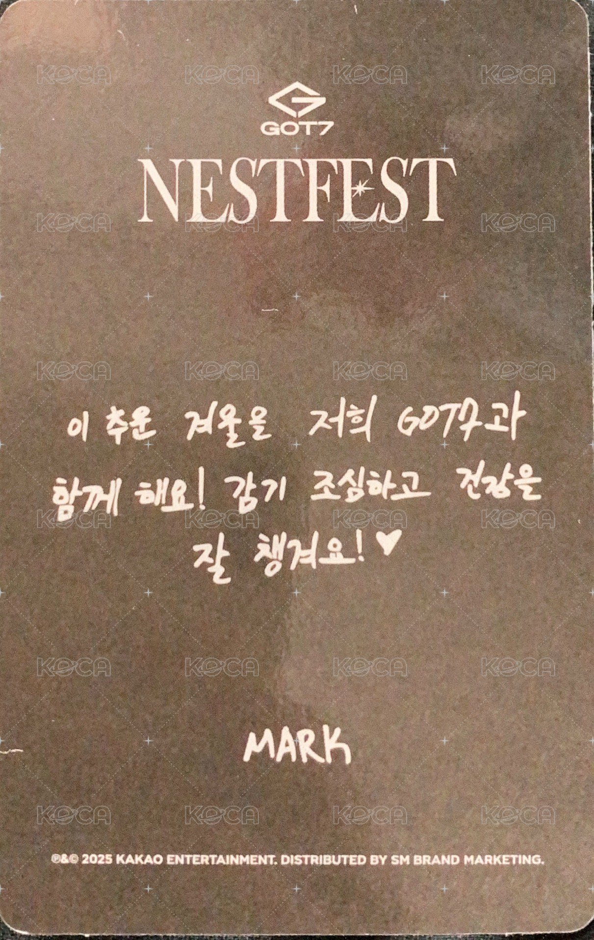 隨機卡 NESTFEST | Mark 包卡 背面