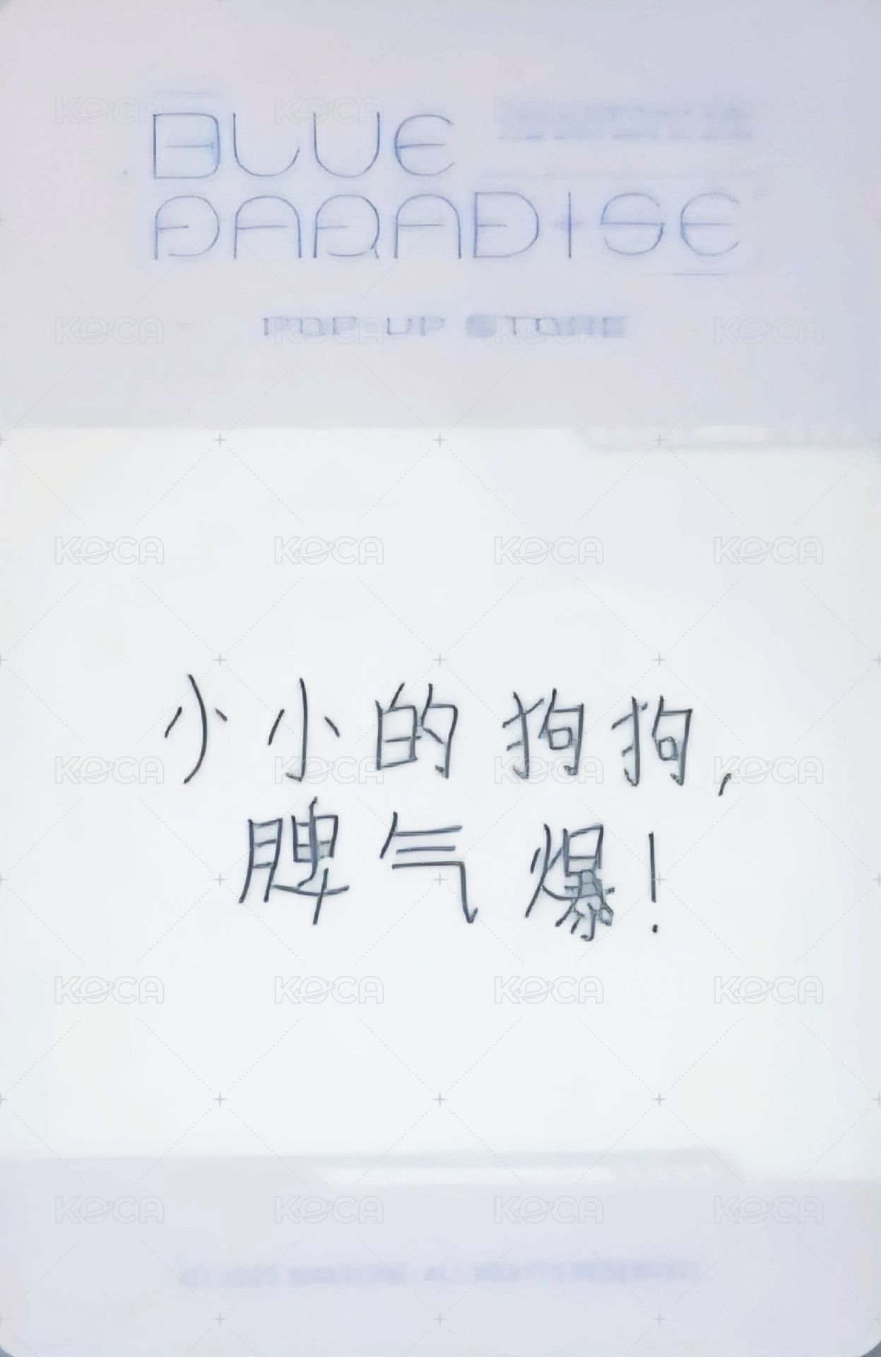 迷五快閃 yzy 滿額卡 北京第一週 背面