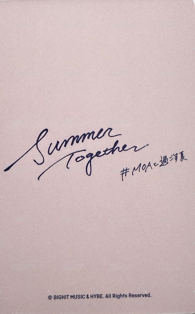 Summer Together 周邊卡  背面