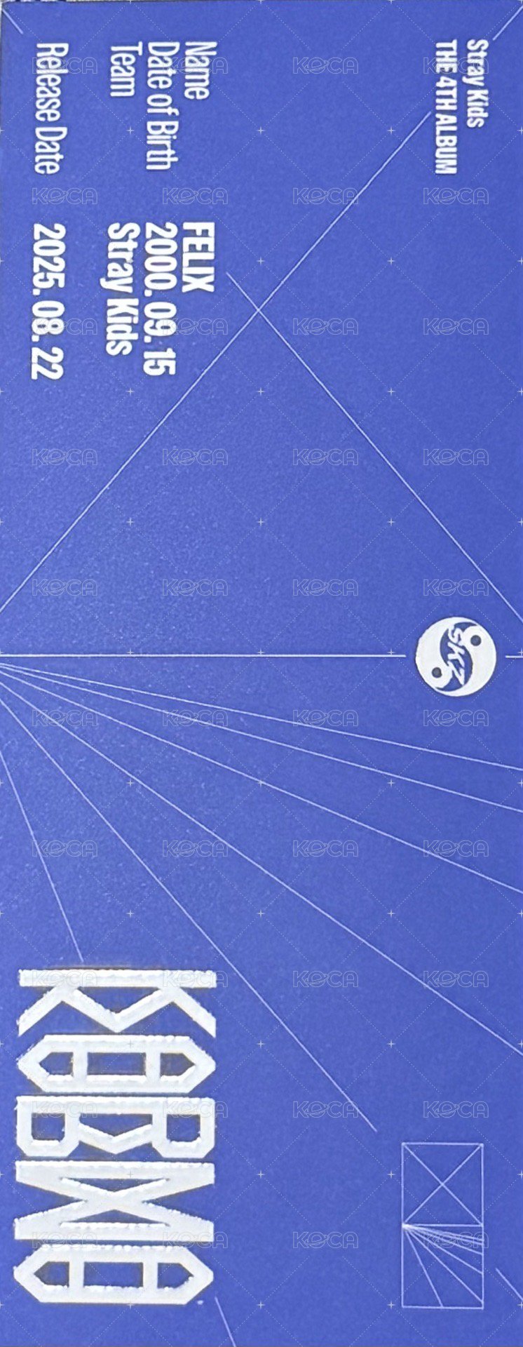 KARMA 書籤 Ceremony ver. 背面