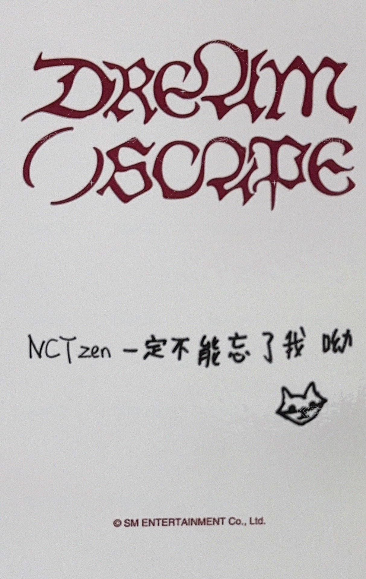 DREAM( )SCAPE playk 簽售卡 中文卡背 背面