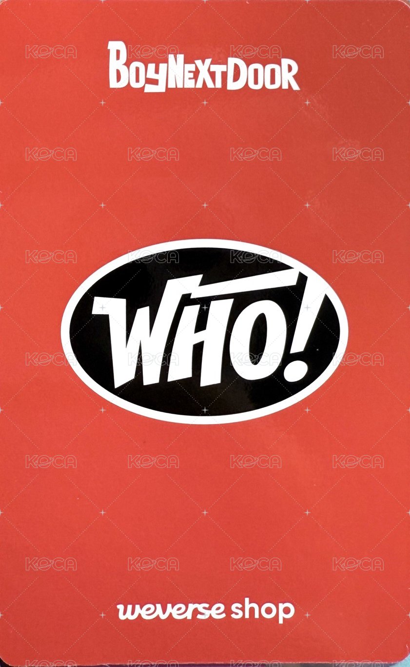 WHO! wvs 特典卡 閃卡 2 背面