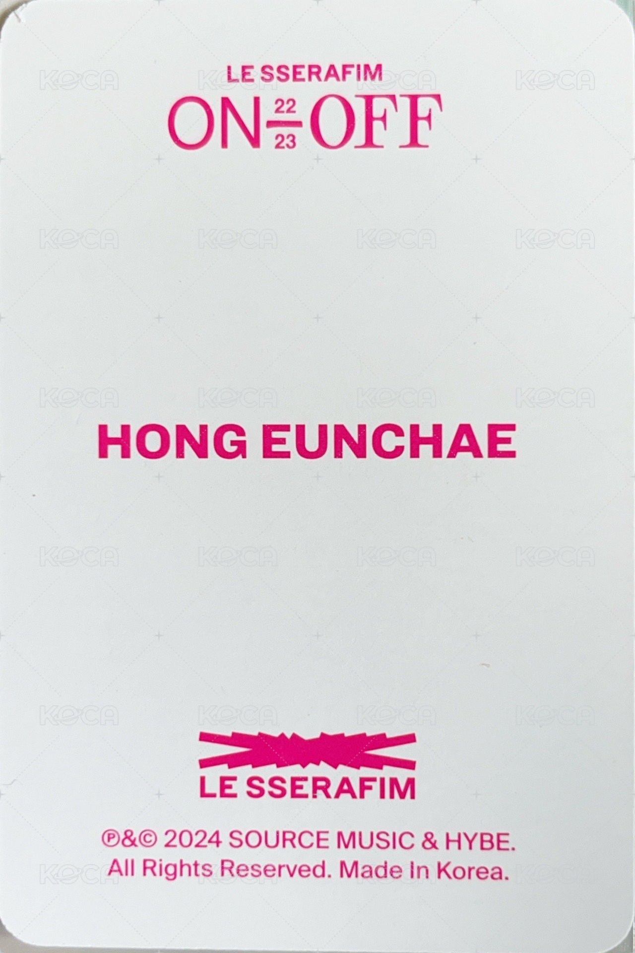 ON-OFF 22-23 周邊卡  背面