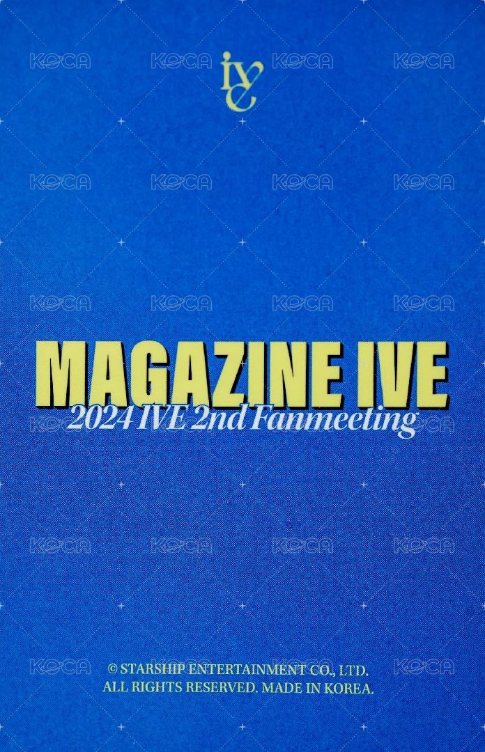 24’FM MAGAZINE IVE 隨機卡 IVE 2ND FM 背面