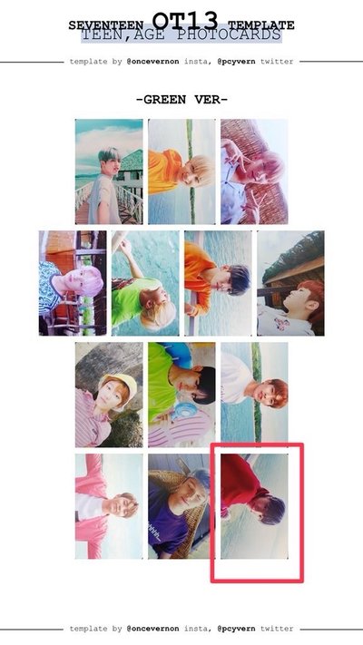 SEVENTEEN TEEN,AGE 綠版全專 奎立牌+燦小卡