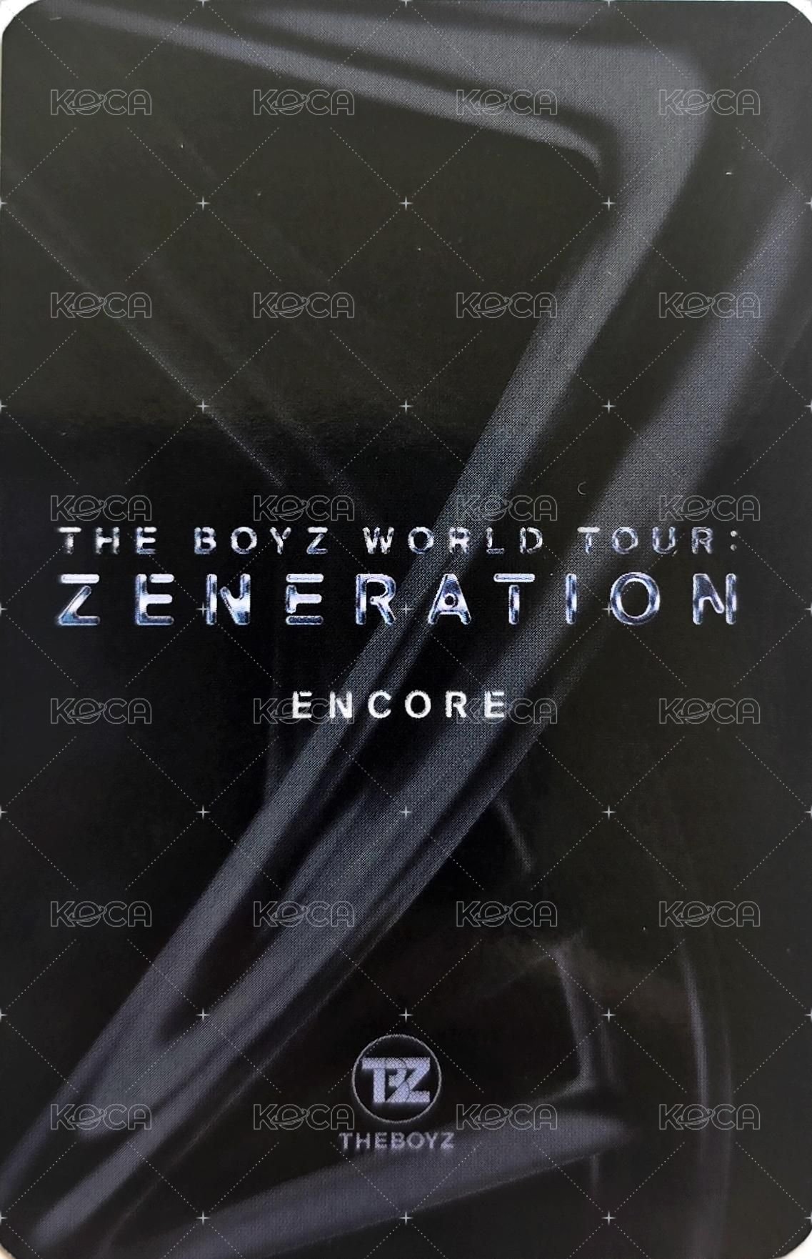 THE BOYZ 2ND WORLD TOUR : ZENERATION – ENCORE 周邊卡 票卡組 背面
