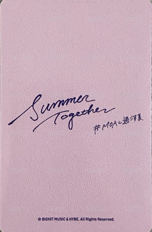 Summer Together 隨機卡 夏日卡包彬 背面