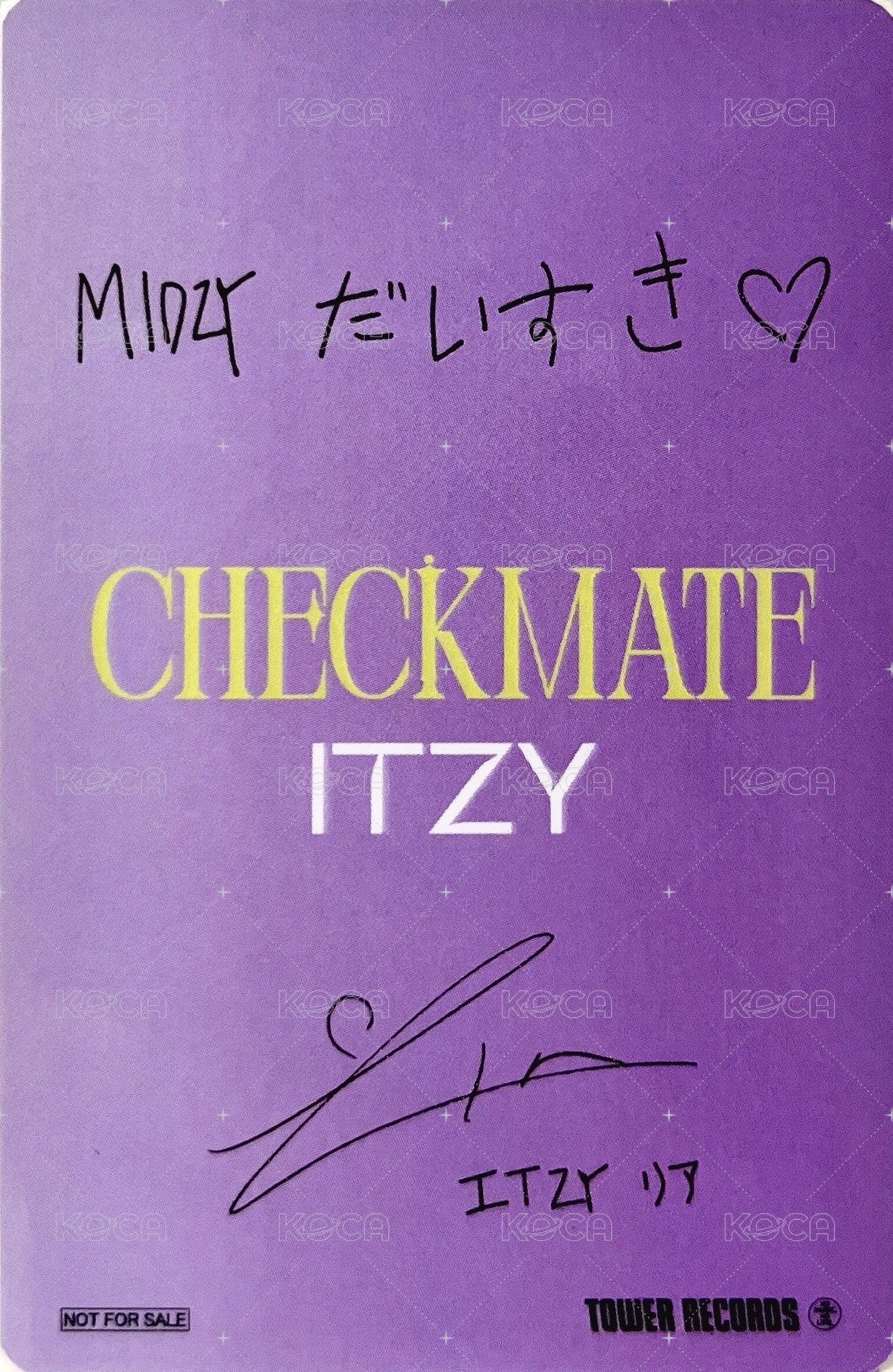 CHECKMATE 塔店 預售 特典卡  背面