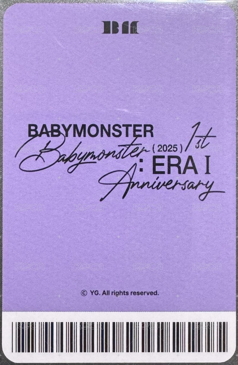 一週年寫真書 yg 線下 D ver. 特典卡  背面